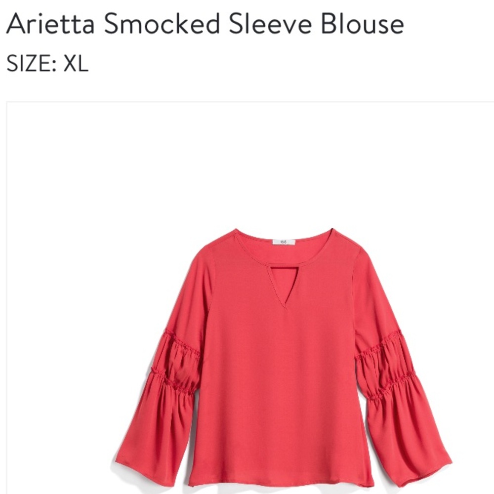NWT Arietta Smock Sleeve Blouse - Size XL